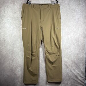 Duck Camp Pants Mens Size 38R Tan Hunting Lightweight Performance Outdoor Field